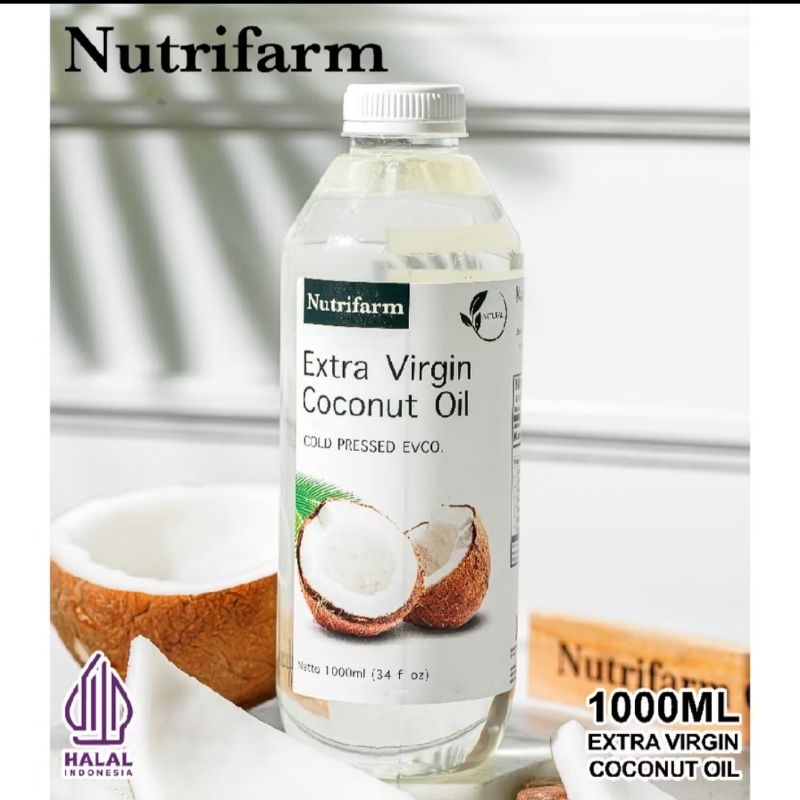 

Minyak Kelapa Extra Virgin Coconut Oil EVCO / VCO 1 Liter Nutrifarm