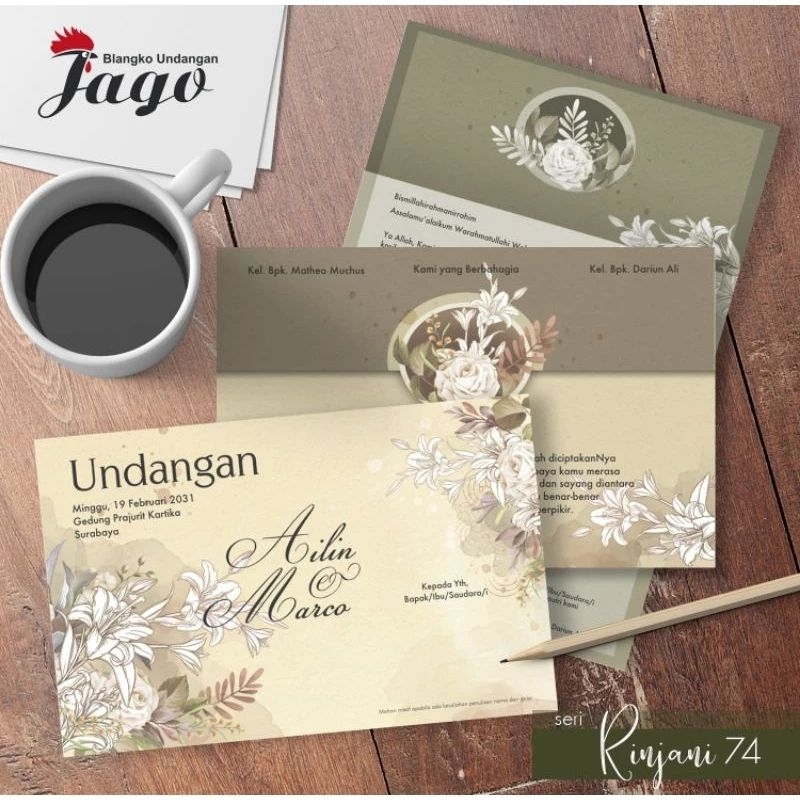 Blangko Undangan Nikah JAGO 74 | Blangko Undangan Murah Gratis File Setting dan Katalog Produk Terba