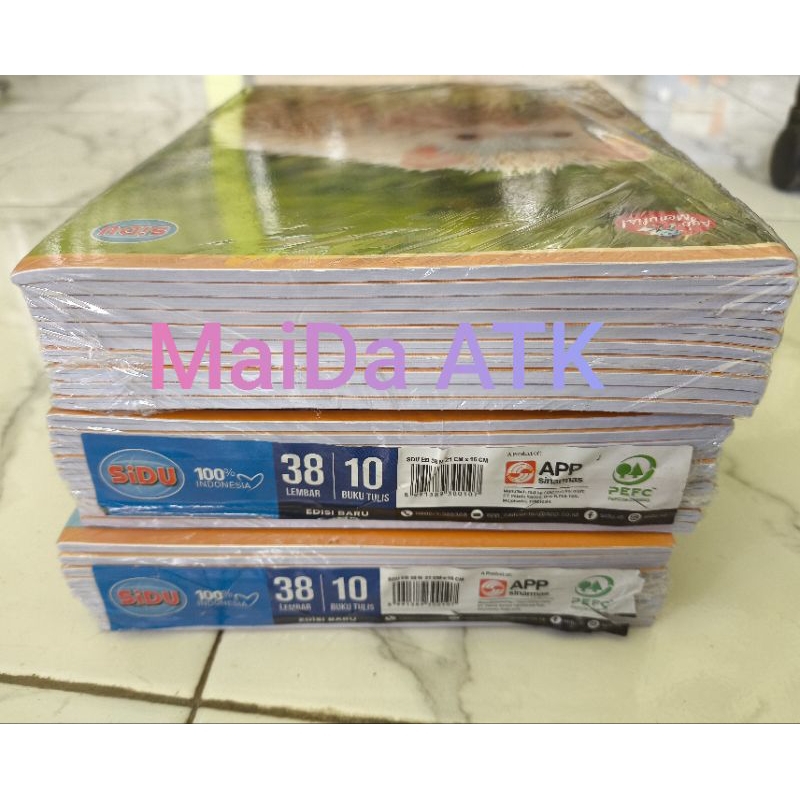 

Buku tulis sidu 38lemabr 10pcs