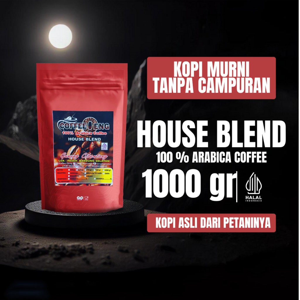 

COFFEEOENG 1000 gr 100 % Arabica Coffee HOUSEBLEND Fresh Roasted
