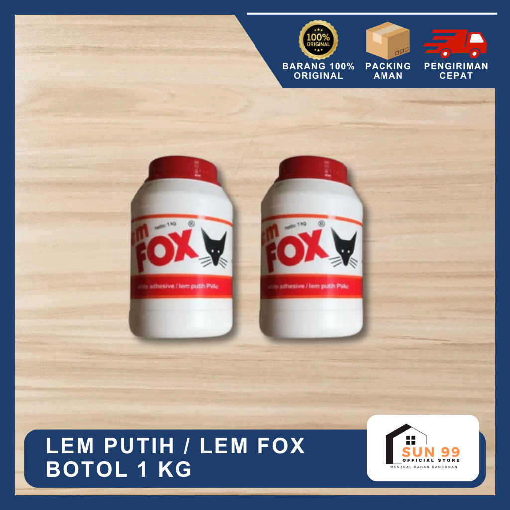 

Lem Putih / Lem Fox Botol 1 Kg