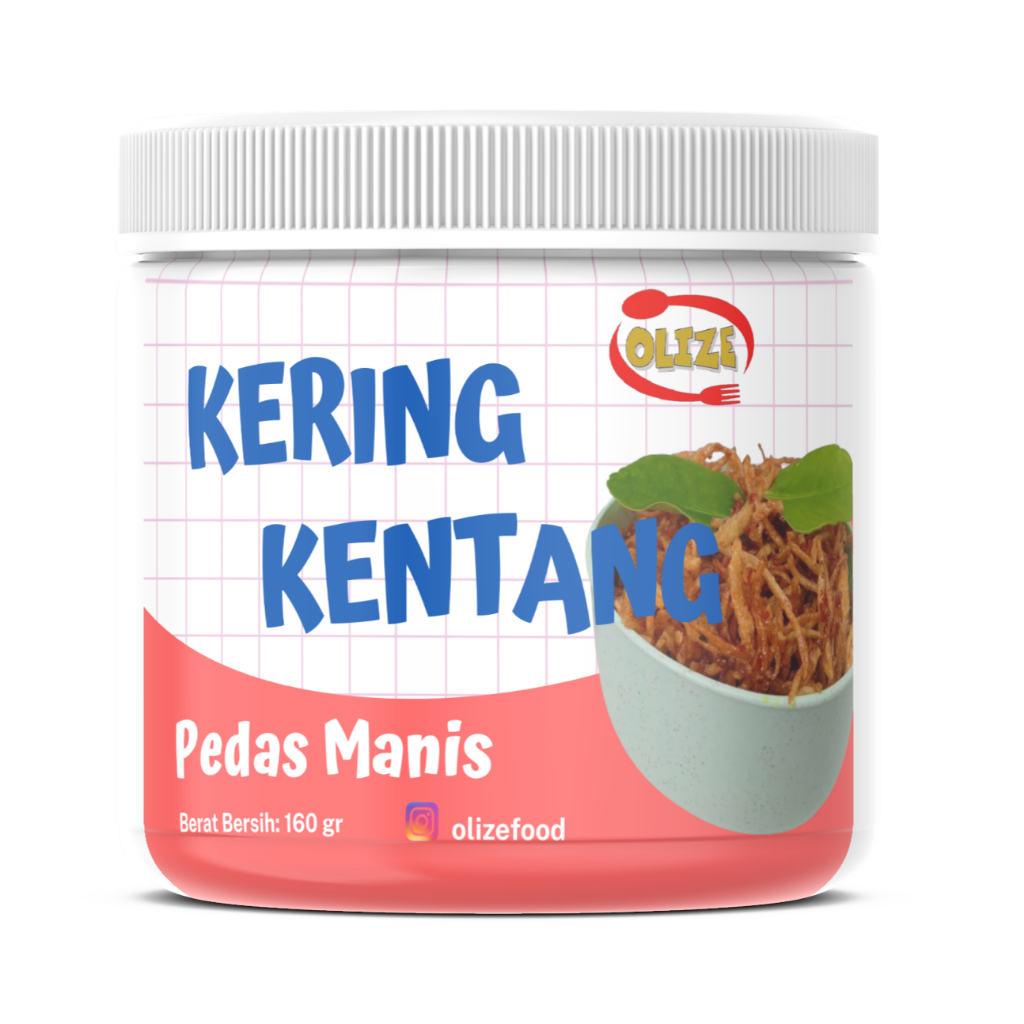 

Kering Kentang Mustofa OLIZE 160gr Termurah Terenak Pedas Manis Homemade Cemilan Snack Lauk