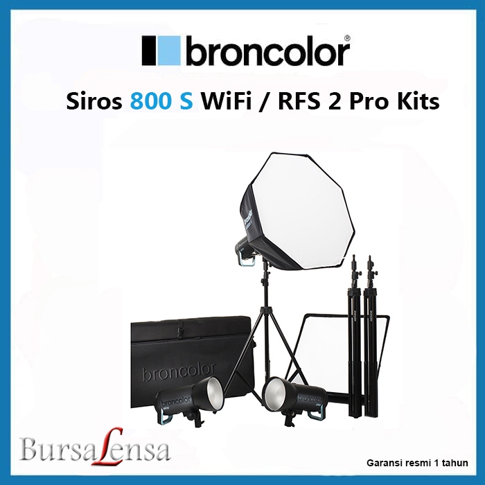 Broncolor Siros 800 S WiFi / RFS 2 Pro Kit - Siros 800S Studio Lighting