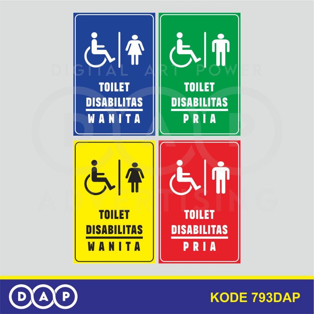 

793 - STIKER TOILET DISABILITAS - 20 X 30 CM - VYNIL - TERBAIK