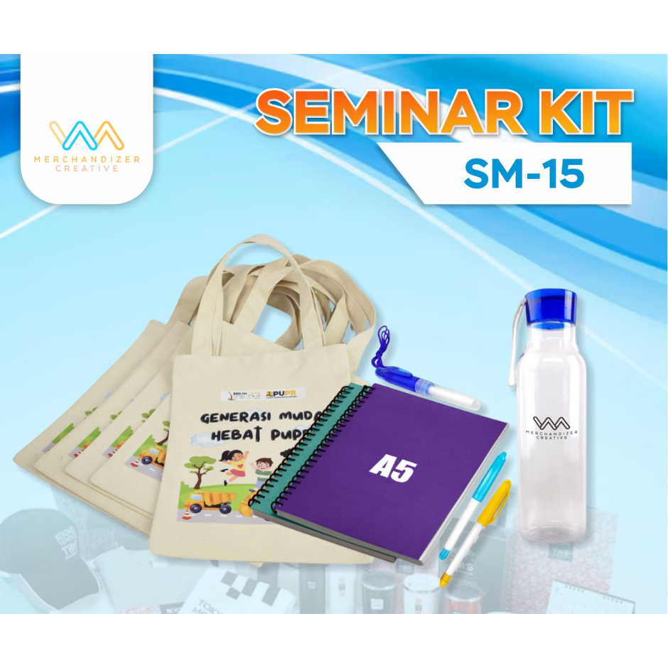 

Tas Blacu, Pulpen Insert Paper, Tumbler Colada, dan Notebook A5 spiral - Seminar Kit Custom