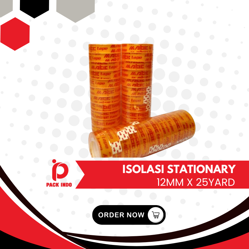 

ISOLASI STATIONARY 12MM X 25 YARD (ISI 12PCS) Isolasi Office ISolasi alat tulis