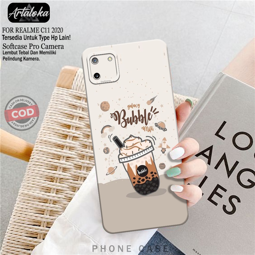 Softcase Hp Realme C11 2020 Fashion Case Boba Case Realme C11 2020 Silikon TPU Pro Camera Casing Rea