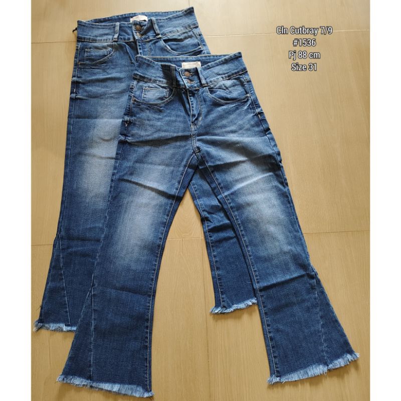 Celana Jeans Cutbray 7/9 Import Wanita✨ MISS 2000 ✨ 1536