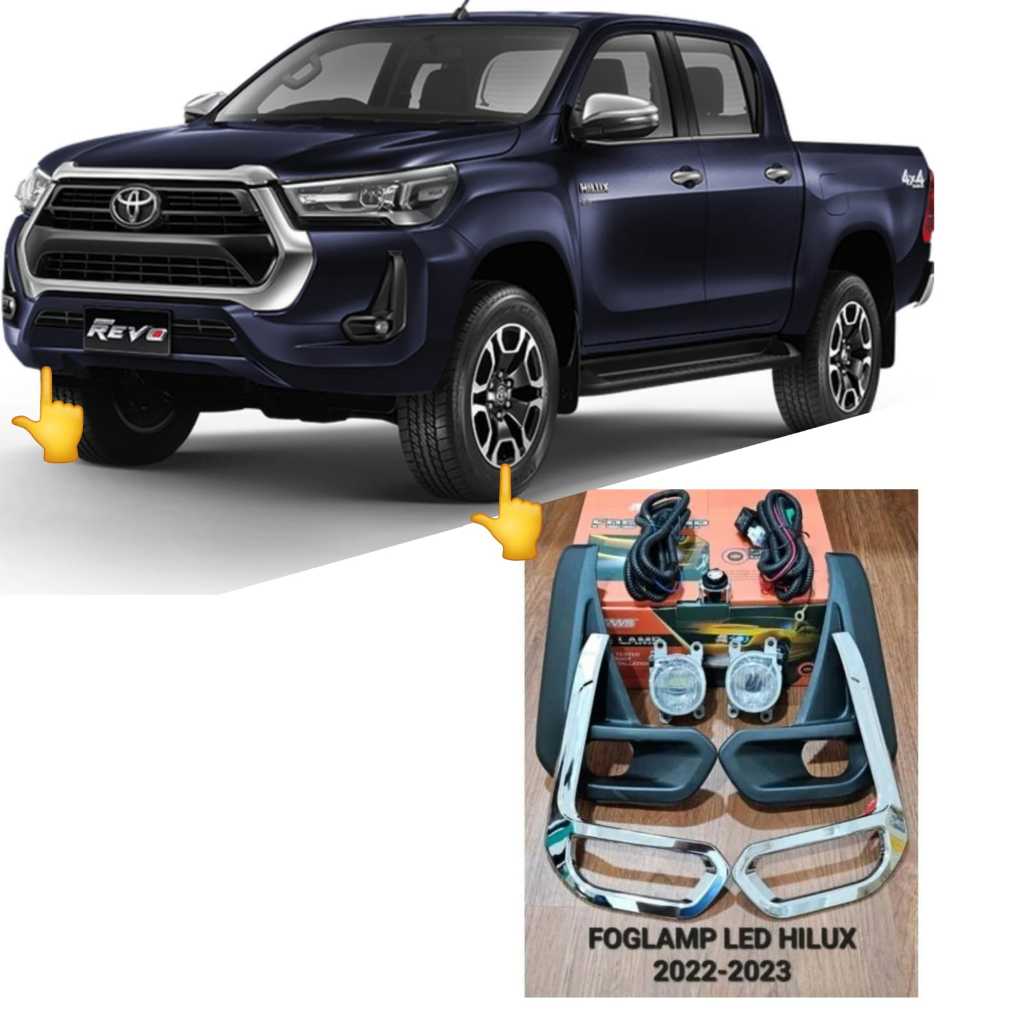 FOGLAMP FOG LAMP HILUX ROCCO 2020 2021 2022 2023 ON HILUX VIGO LAMPU KABUT BUMPER