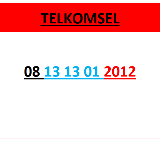 Nomor cantik simpati seri tahun 2012 murah lengkap w2200