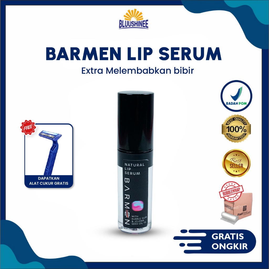 BARMEN Lip Serum Untuk Bibir Gelap Pria Lip Care Pemerah Bibir Hitam