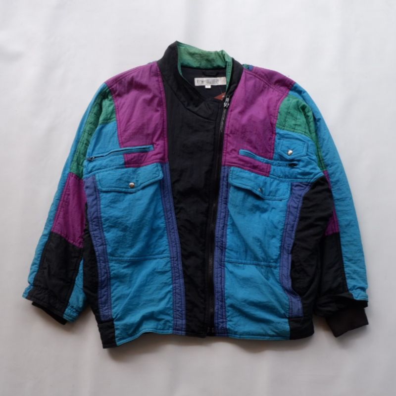 together jacket vintage 90s color block