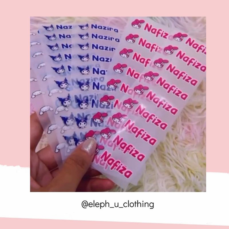 

Stiker Baju Karakter