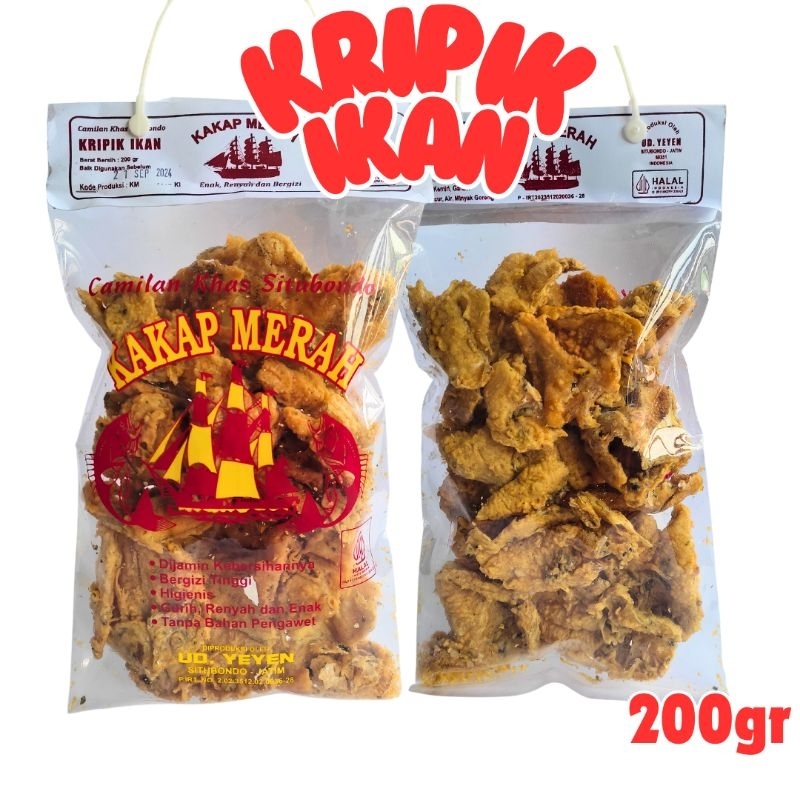 

Kripik Ikan Segar cap Kakap Merah khas Oleh Oleh Situbondo Jawa Timur
