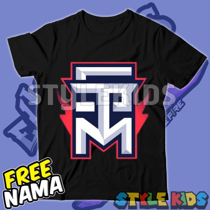 (BISA COD) FREE NAMA Kaos Anak Laki laki Perempuan Logo Guild Stm Free Fire T-shirt Baju Anak Laki l