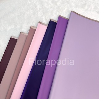 

(PER PACK) Flower Wrapping Paper Border Gold Rosegold / Kertas Buket Bunga / Cellophane Korean Paper Wrap Ungu Coklat