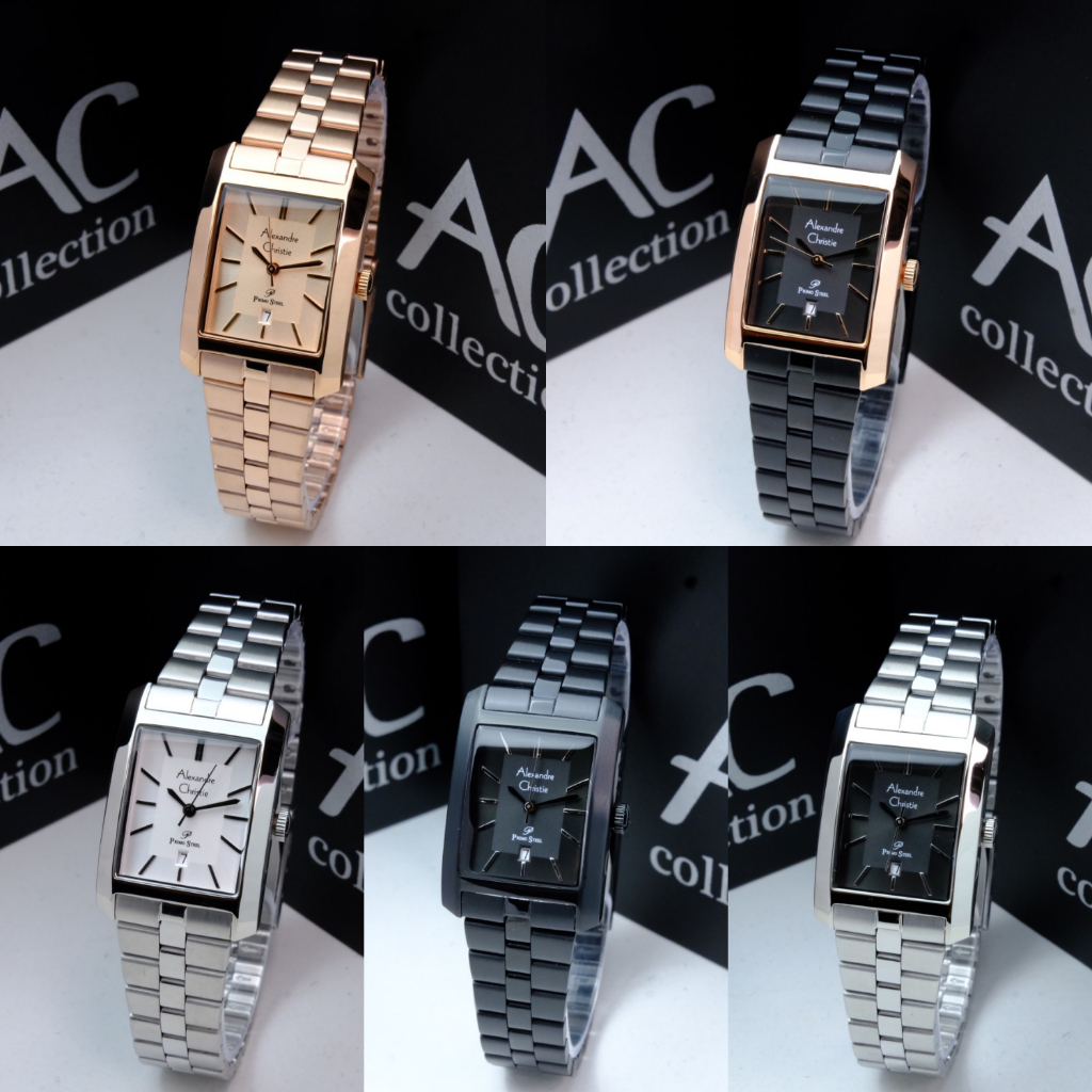 Jam Tangan Wanita Alexandre Christie  Primo Steel AC 1019 Original Stainless