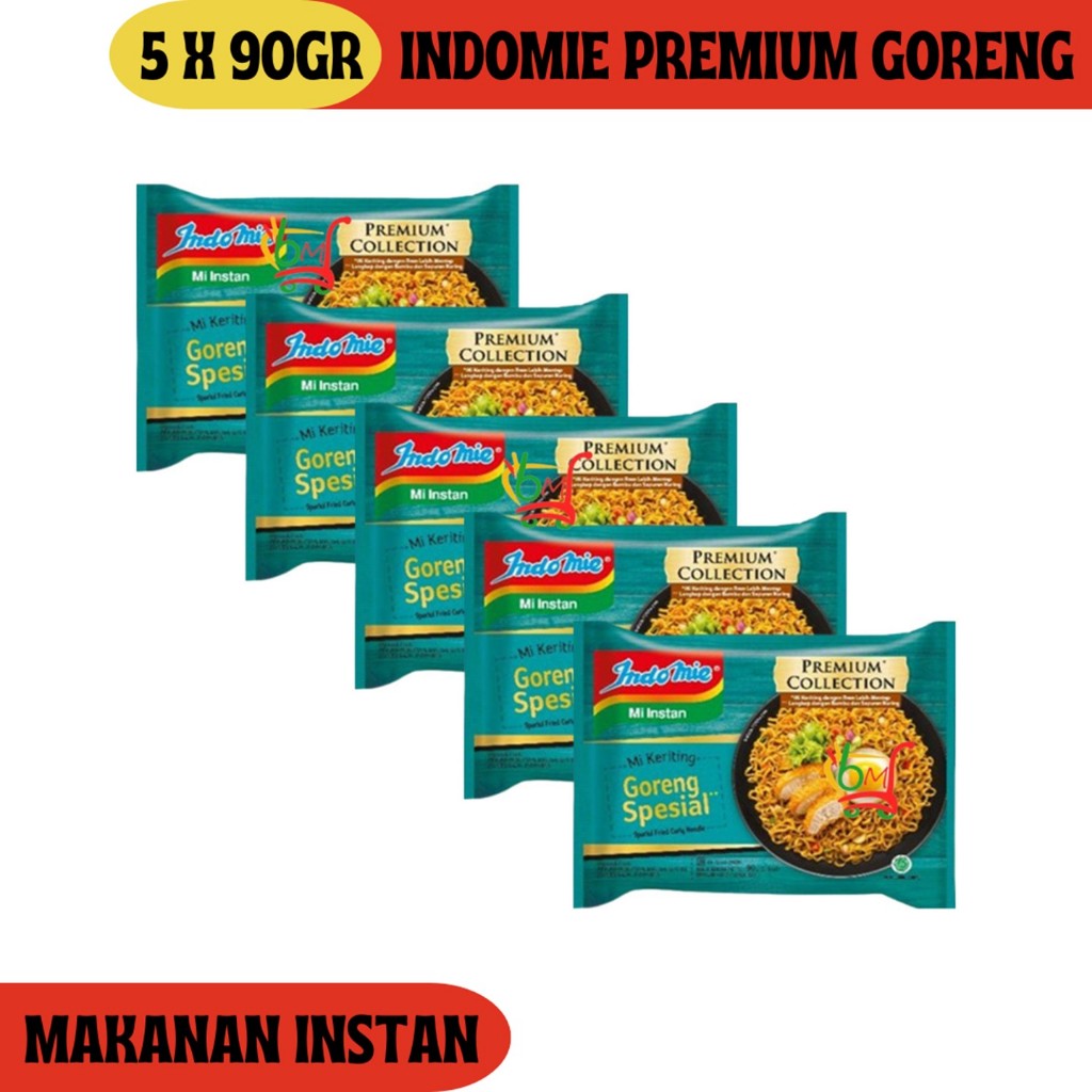 

5PCS Indomie Premium Collection Mie Keriting Goreng Spesial