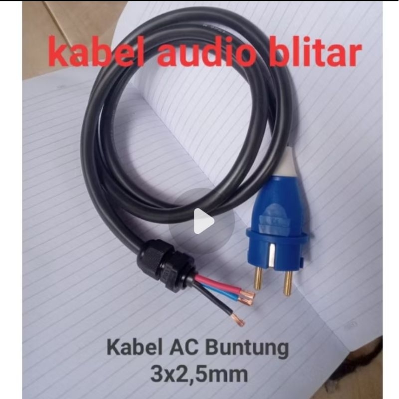 KABEL POWER AC BUILD UP Kabel 3x2.5 mm SERAMBUT Original Steker ewig / Kabel AC power built up 3x2,5