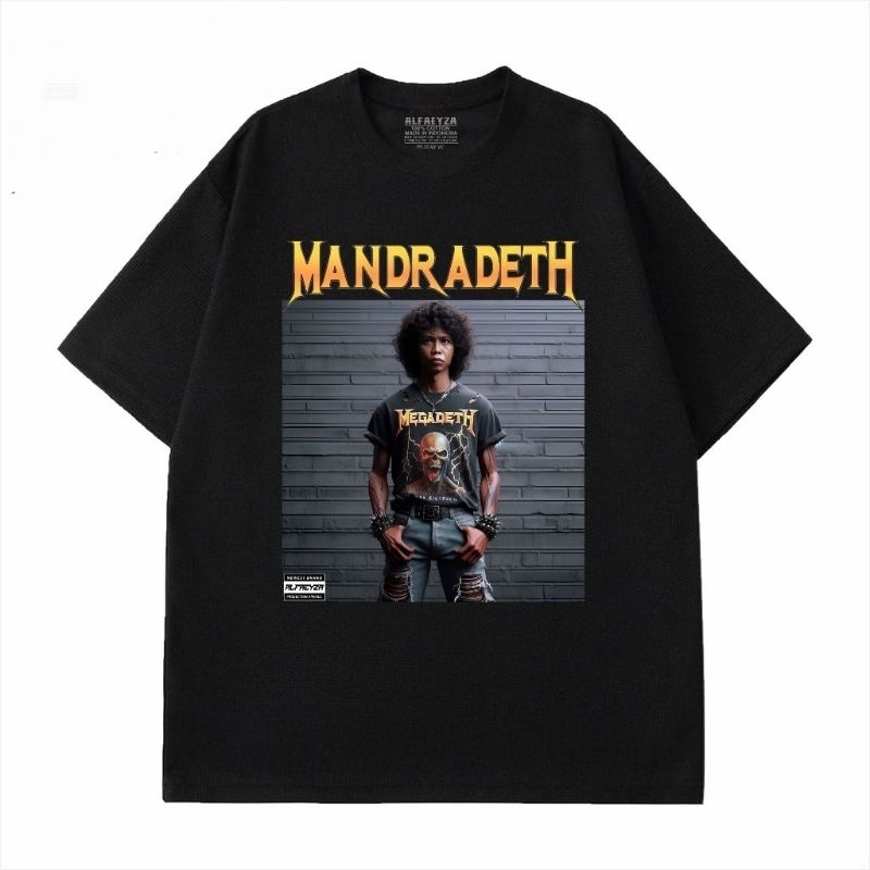 KAOS MANDRADETH BAJU PLESETAN MEGADET BAJU PRIA WANITA~FREESTICKER