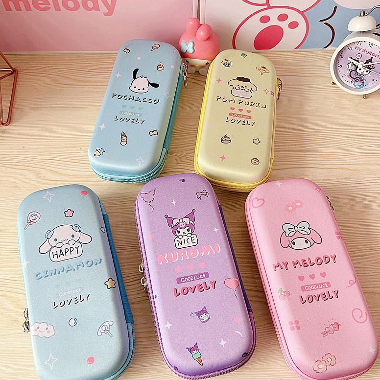 

KODE W42U Tempat Pensil Sanrio Premium Kotak Pensil Case Zipper Banyak Sekat Lucu