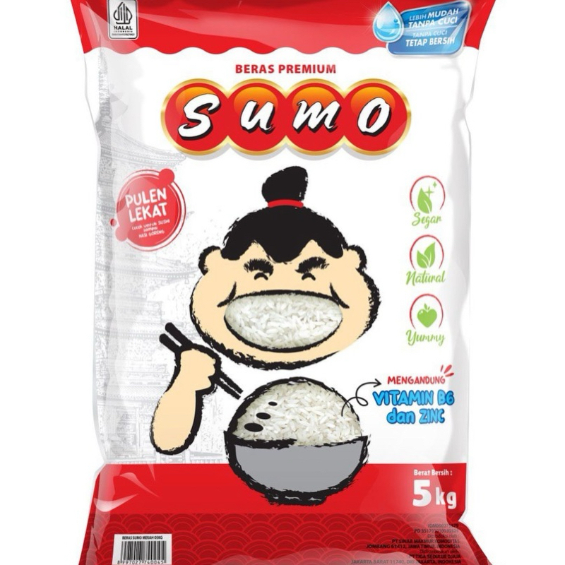 

BERAS SUMO MERAH 5 kg ( kemasan premium - baru)