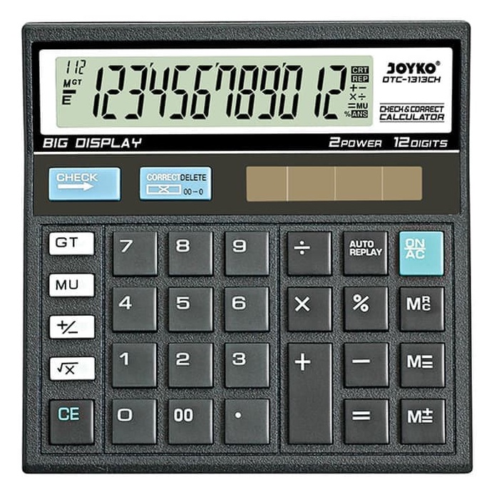 

Calculator Kalkulator Joyko DTC1313CH 12 Digits Check Correct MURAH KODE Z3N7