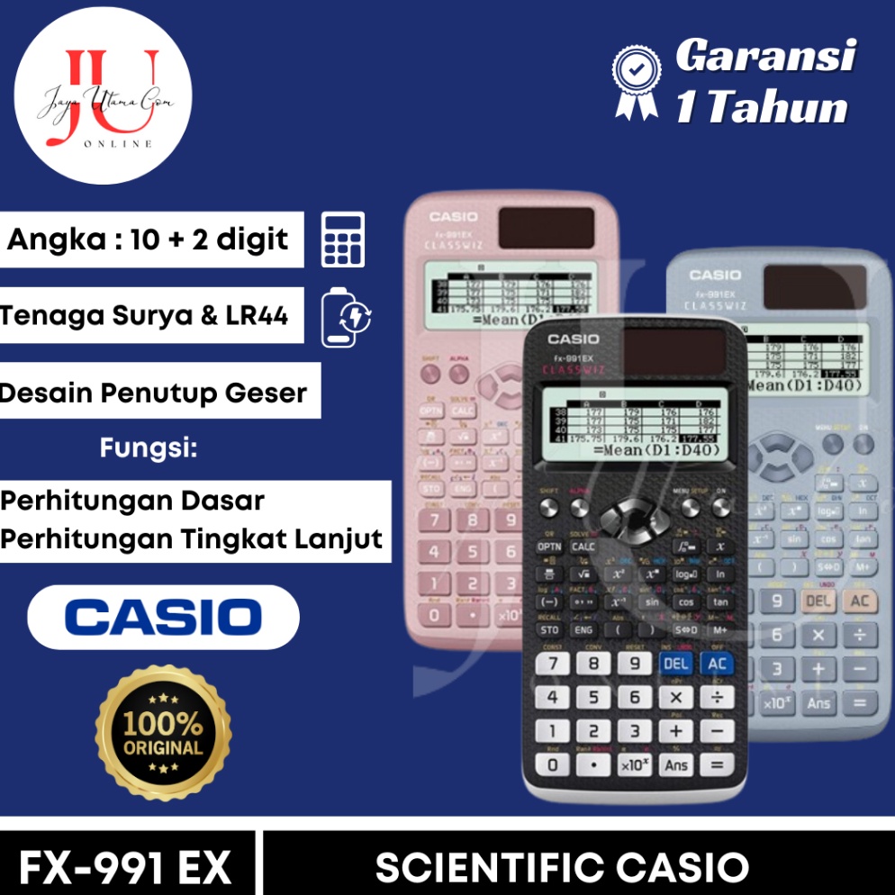 

Kalkulator Scientific Casio FX991EX FX991CW Kalkulator Ilmiah Original KODE G1S5