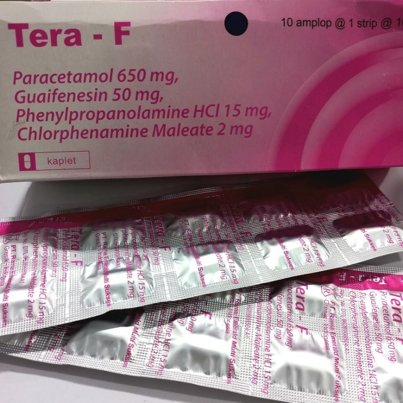 Tera F @10 Kaplet | Obat Batuk Demam | Obat  Flu | Obat Batuk