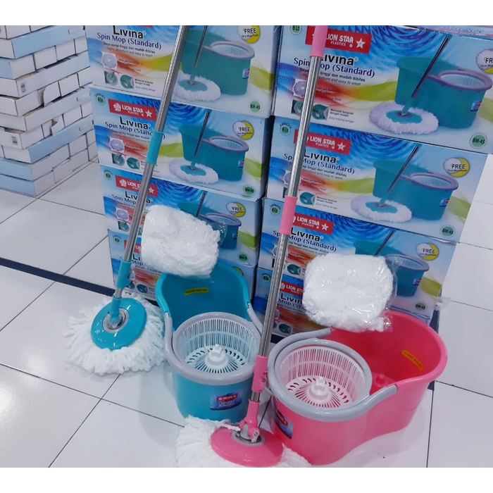 Alat Pel putar Mop Livina BM-45 Lion Star / Pel Injak Lion Star bm45 spinmop