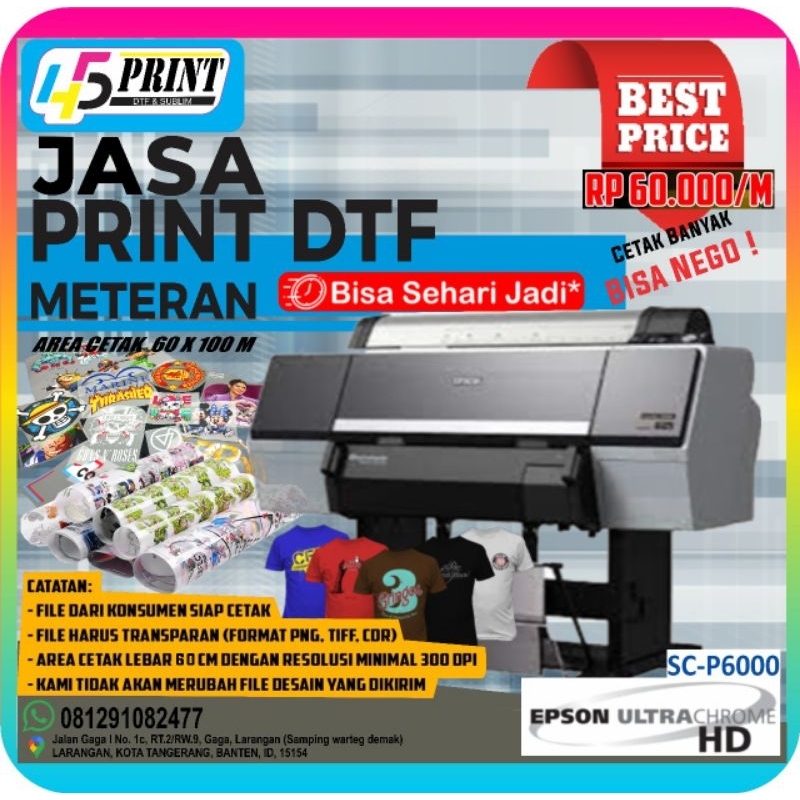 print dtf meteran