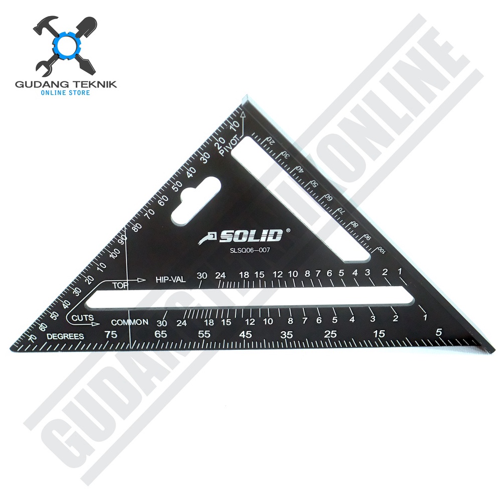 

Penggaris Siku Sudut 7 SOLID SLSQ67 Siku Sudut Derajat Penggaris 7 Inch Angle Square SOLID KODE I9I8