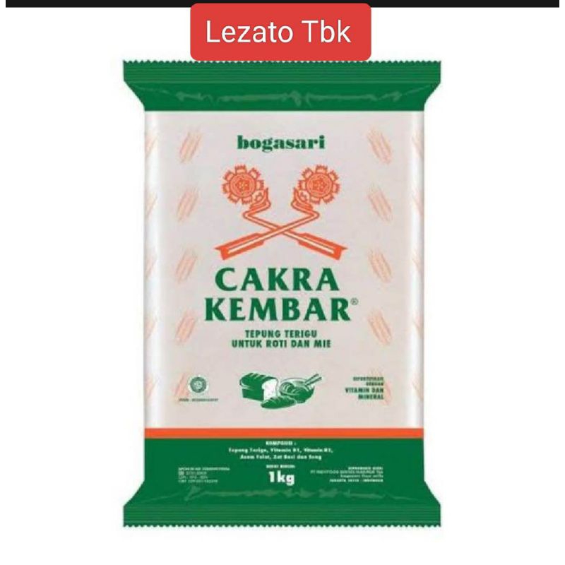 

Tepung Terigu Cakra Kembar 1 Kg/ Tepung Terigu Protein Tinggi Cakra Kembar