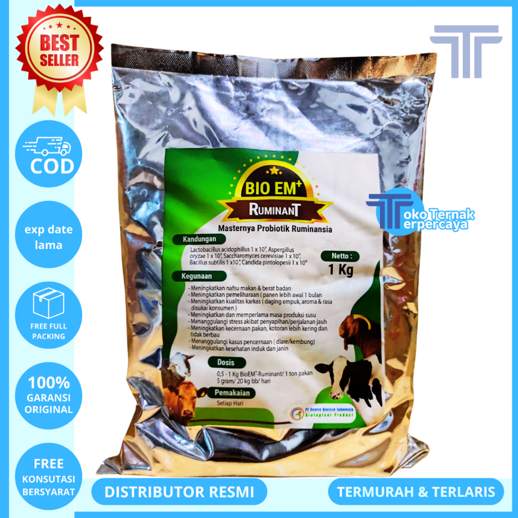 BIO EM PLUS 1 KG - Probiotik Serbuk Peternakan untuk Fermentasi Pakan - Probiotik Sapi Domba Kambing