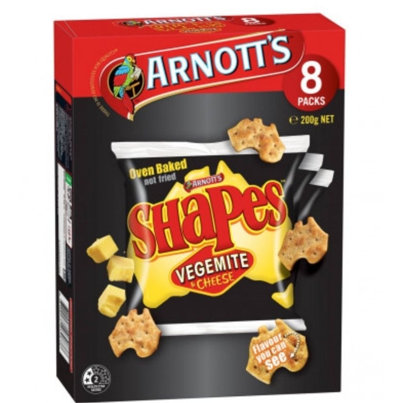 

Ready Stock Arnott's Shapes Vegemite & Cheese Biscuit Oven Baked Snack Biscuit Australia