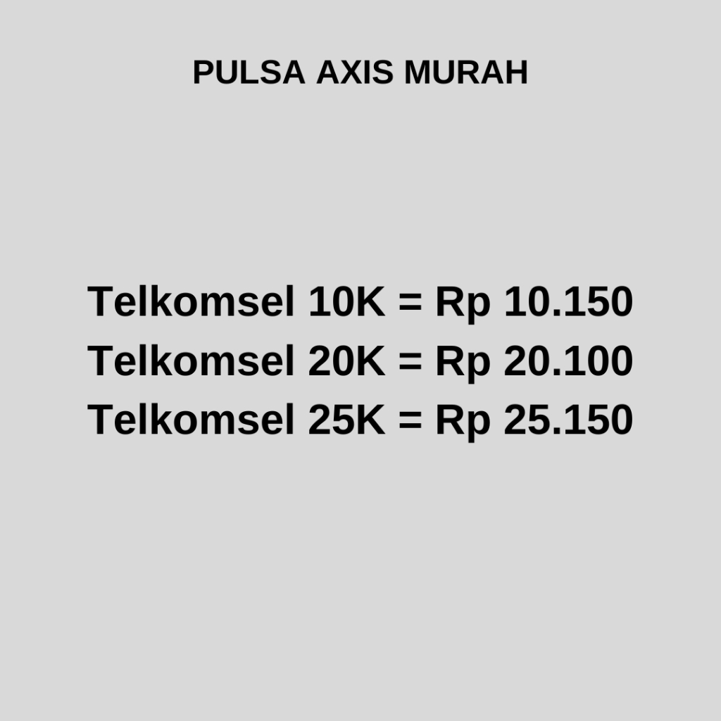 ISI PULSA AXIS CEPAT MASUK
