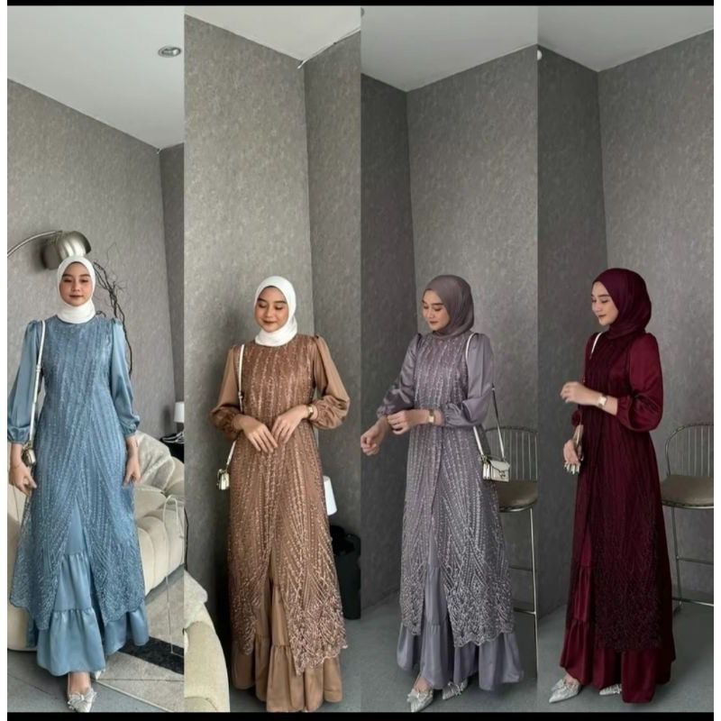 OLIVIA DRESS PREMIUM BRIDESMAID//BISA SERAGAMAN//GAMIS KONDANGAN VIRAL//GAMIS MUSLIM