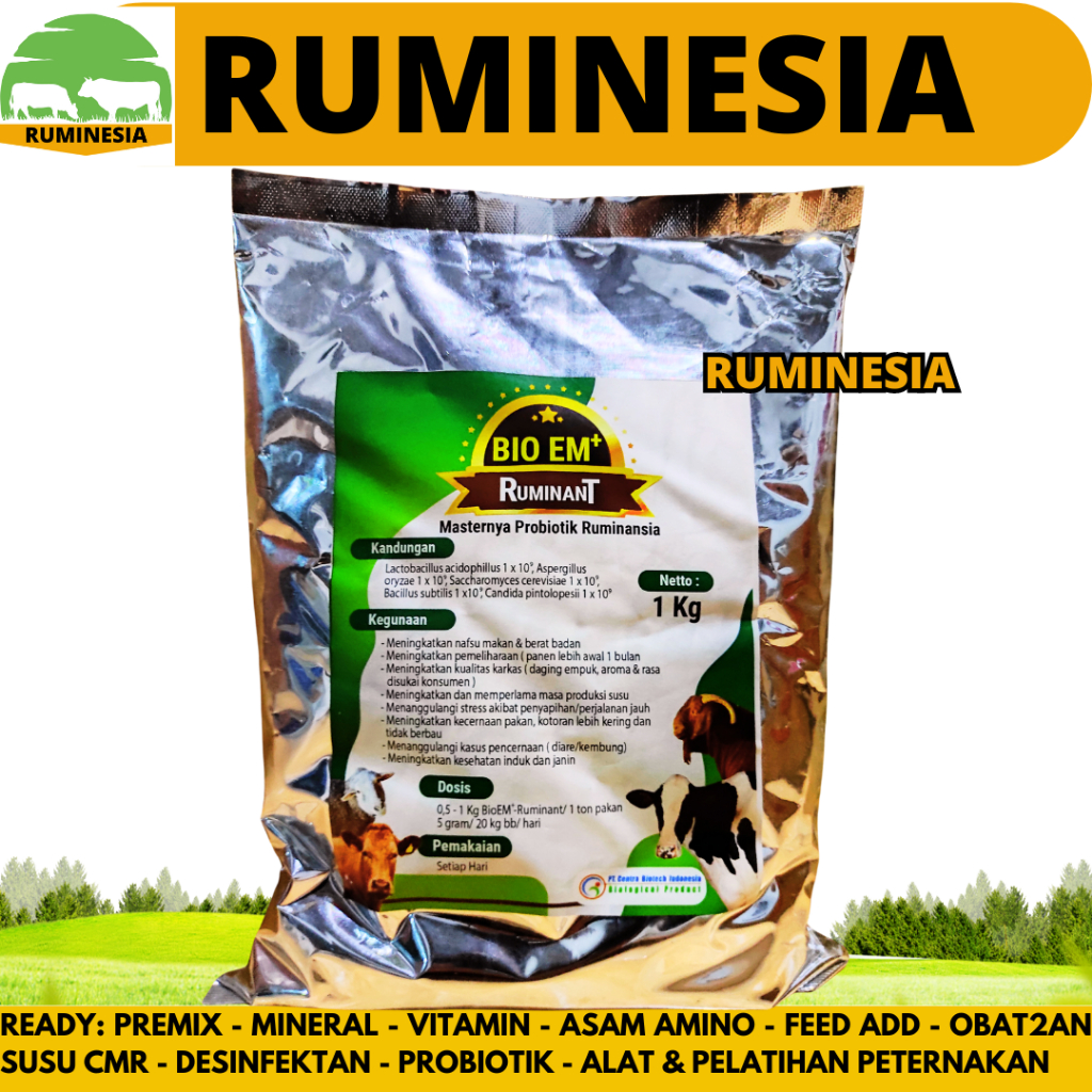 BIO EM PLUS 1 KG - Probiotik Serbuk Peternakan untuk Fermentasi Pakan - Probiotik Sapi Domba Kambing