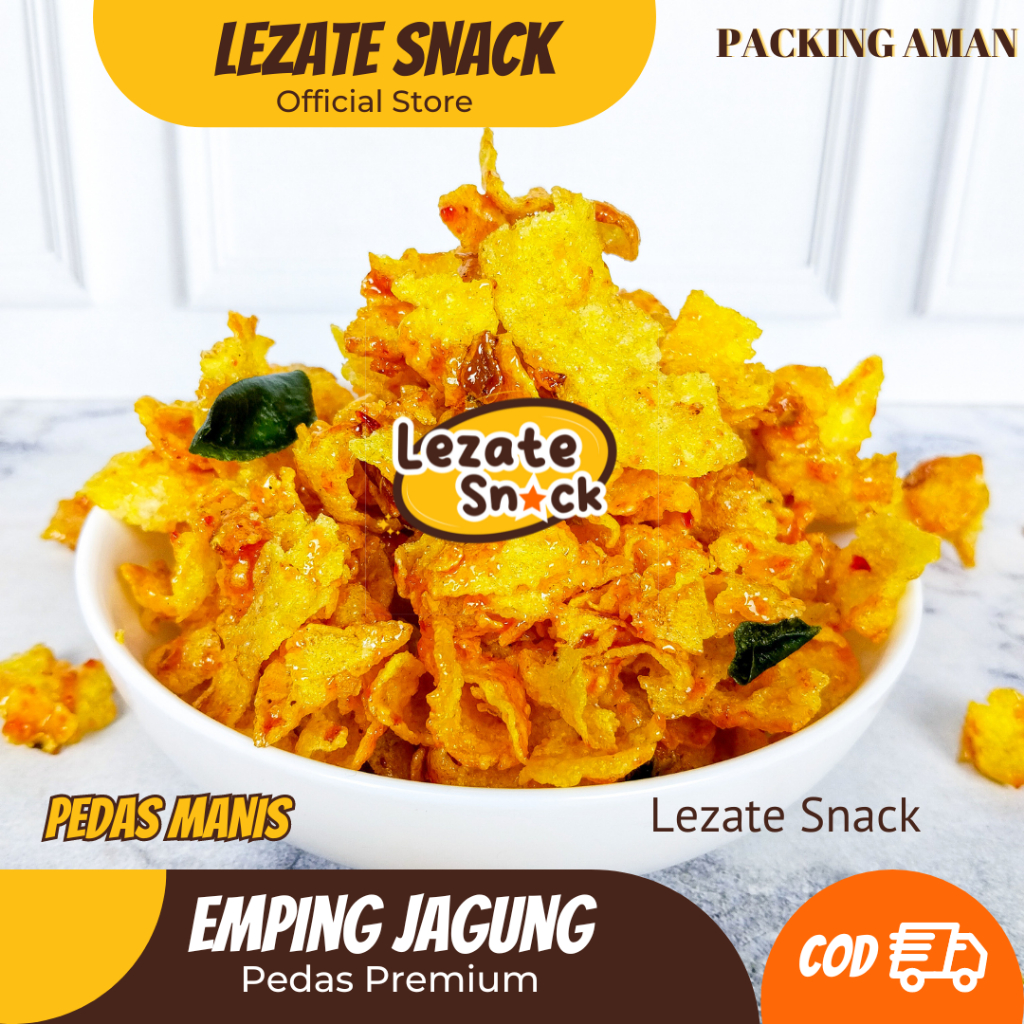 

Emping Jagung Premium 250GR Pedas Manis Daun Jeruk Kiloan Murah Rasa Jagung Geprek Lezate Snack Food Snacks Keripik Crispy