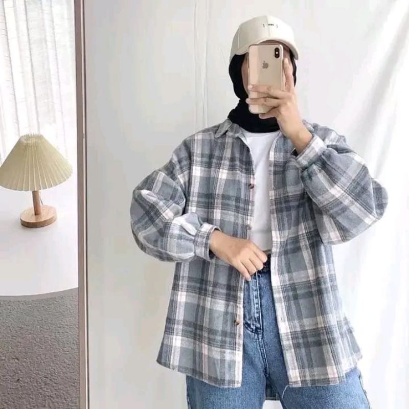 atasan wanita Hem tunik mini em