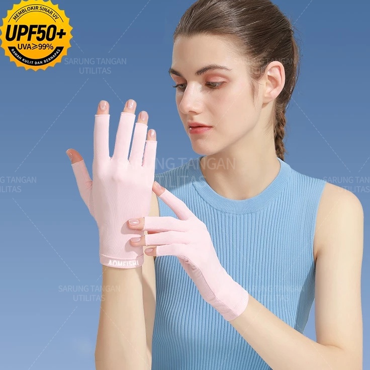 kaos tangan motor wanita sarung tangan anti uv Sarung Tangan Motor Wanita Anti Uv Touchscreen Sarung
