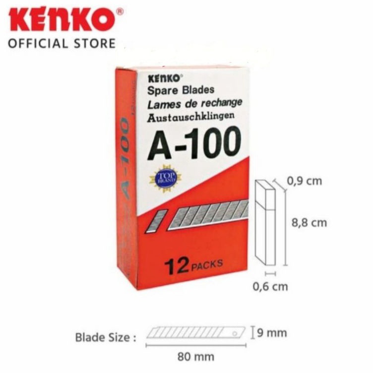 

KODE G29C Isi Cutterrefill pisau Cutter Kenko A1 kecil 1pak12tube