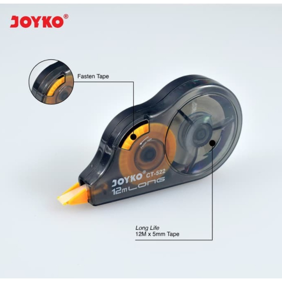 

JOYKO CORRECTION TAPE 12M CT522 TIPEX KERTAS JOYKO TIPX TIP X CT-522 -1 PCS