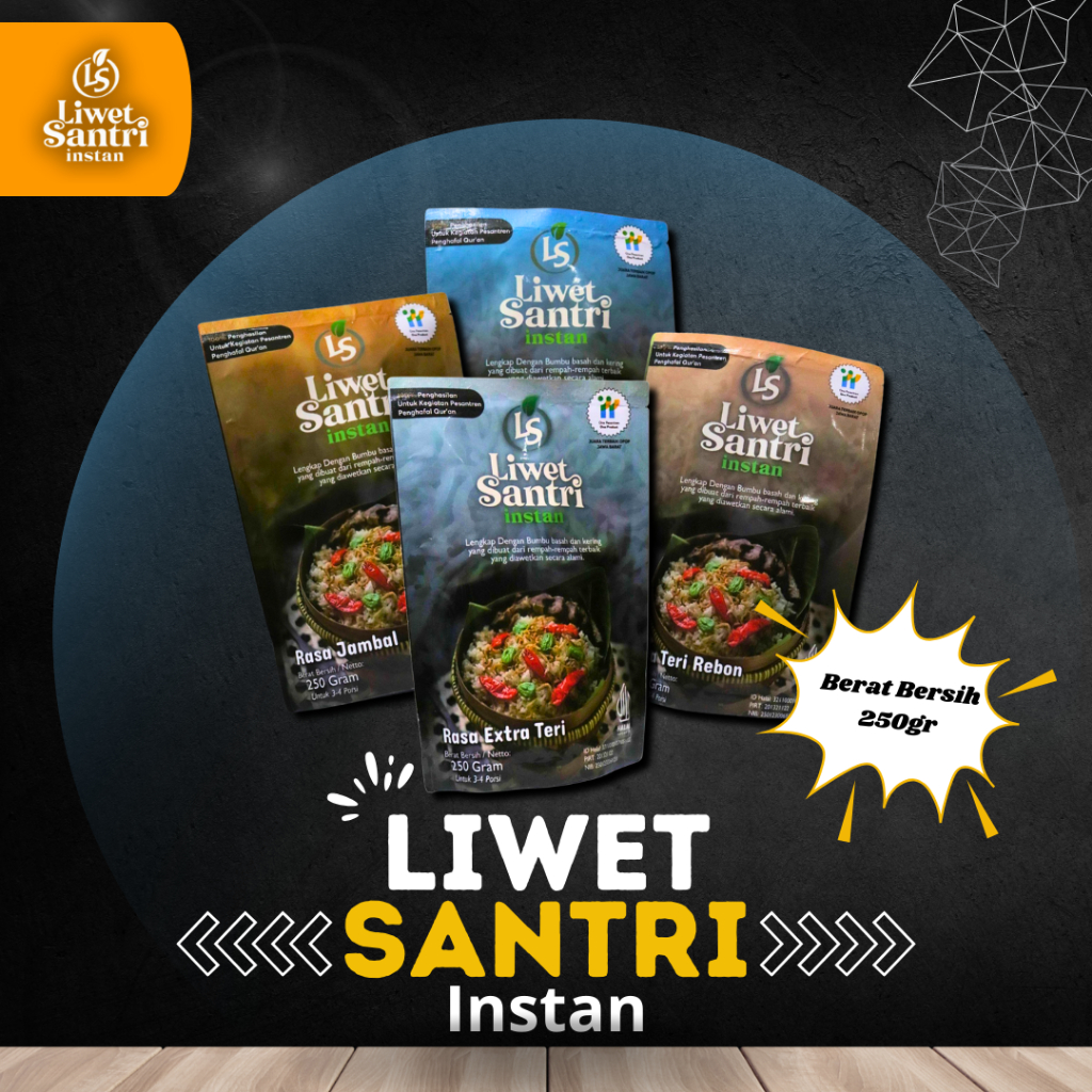 

Nasi Liwet Santri Instan 250 Gram (Beras & Bumbu Liwet Santri Instan)