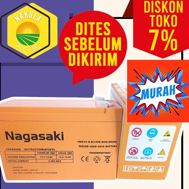 KODE L42I KUATAWET Aki Accu 12V 8Ah 15 x 64 x 99 cm Sprayer Elektrik Tangki Alat Semprot Nagasaki Na