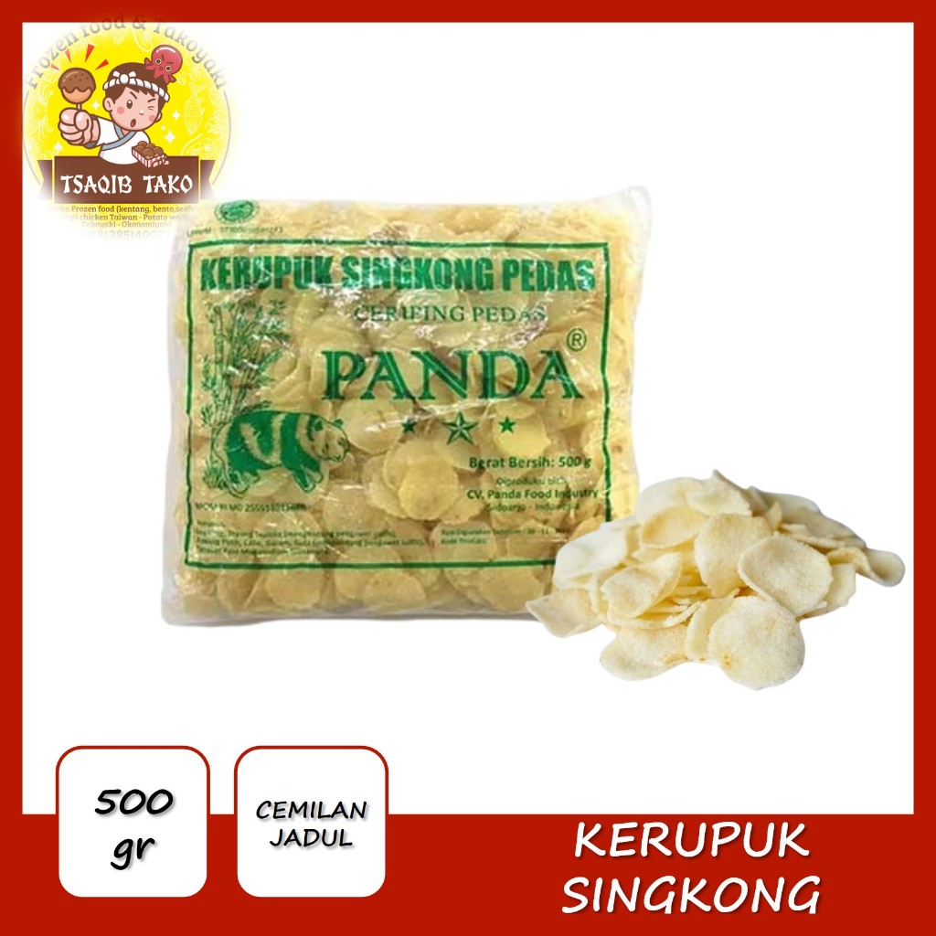 

PANDA kerupuk SINGKONG PEDAS 500gr / ceriping pedas mentah TERMURAH