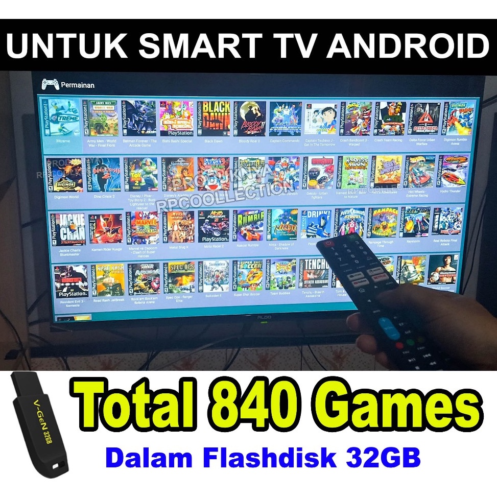 KODE Q5H9 84 Game untuk TVBox Android Smart TV Android plus Gamepad Joystick