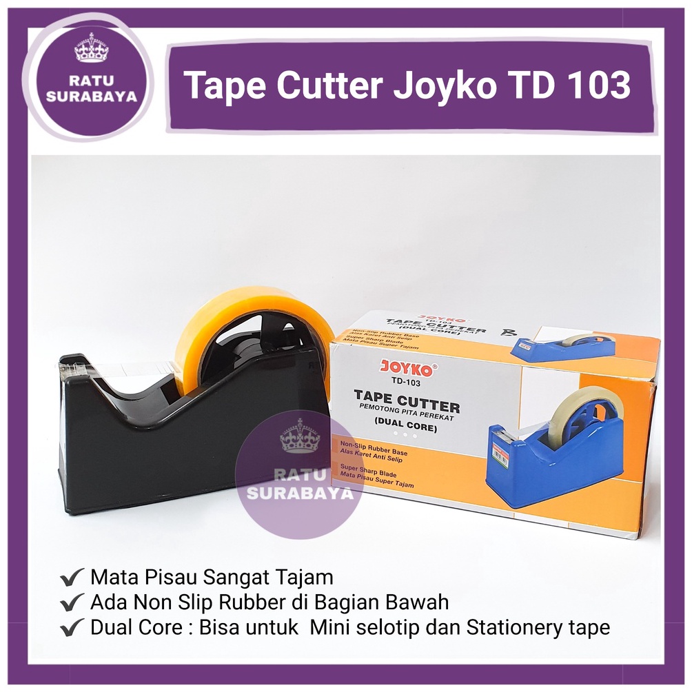 

KODE Y69L Tape Dispenser Tempat Isolasi 1 Inch 5 Inch Joyko TD13 Dual Core Tape Cutter Alat Potong Selotip