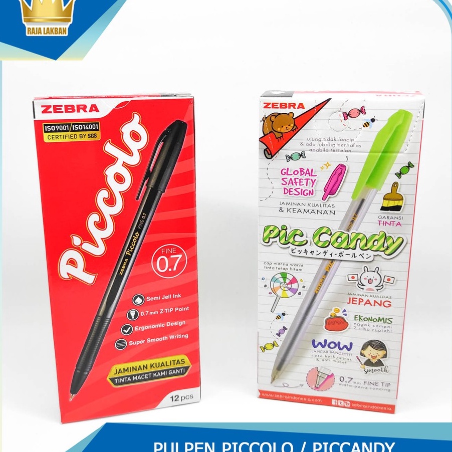 

KF7 Pulpen Pen ZEBRA Piccolo Piccandy 7 mm PER LUSIN