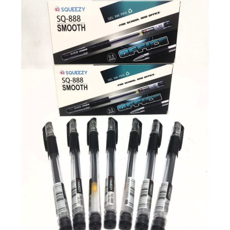 

KI3 1kotak12pcs Pulpen Gel Pen SQUEEZY SQ888